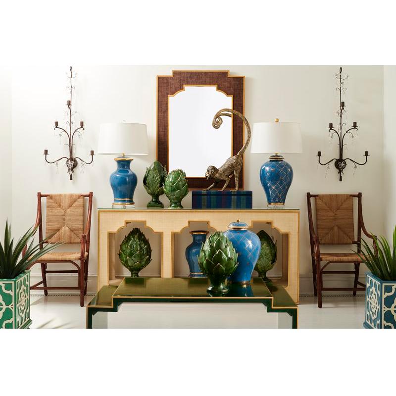 Yangon Glass Top Console Table - LOOMLAN - Chelsea House - Console Tables