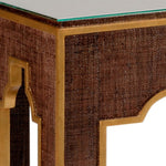 Yangon Raffia Covered Console Table - LOOMLAN - Chelsea House - Console Tables