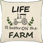 Yara Farm life Throw Pillow With Down Insert - LOOMLAN - LOOMLAN - Throw Pillows