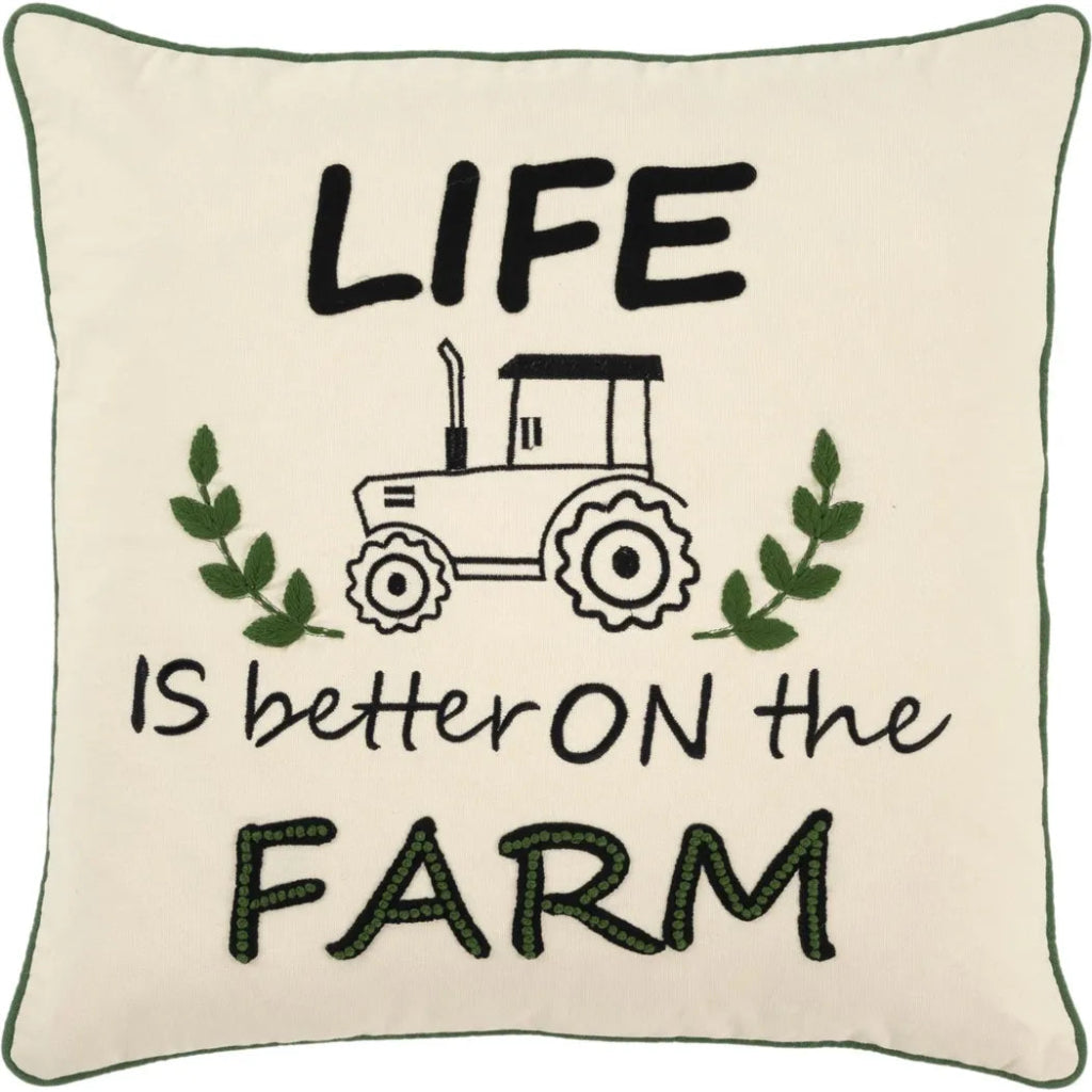 Yara Farm life Throw Pillow With Down Insert - LOOMLAN - Throw Pillows