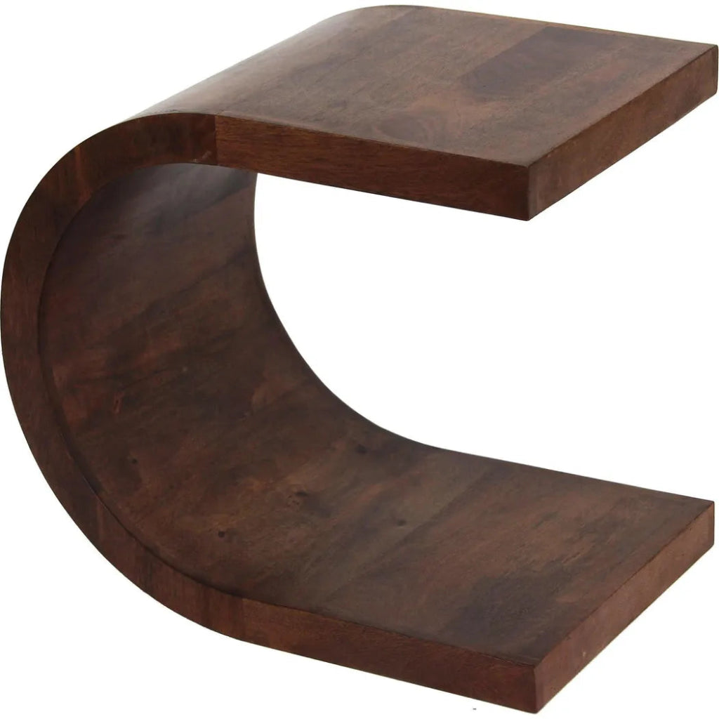 Yareli Geometric Wood Side Table - LOOMLAN - Side Tables