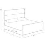 Yasmine Bed King Zenith Alabaster Stain Resistant - LOOMLAN - SUNPAN - Beds