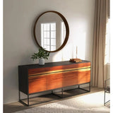 Yoga Stainless Steel Based Wooden Buffet - LOOMLAN - Urbia - Buffets