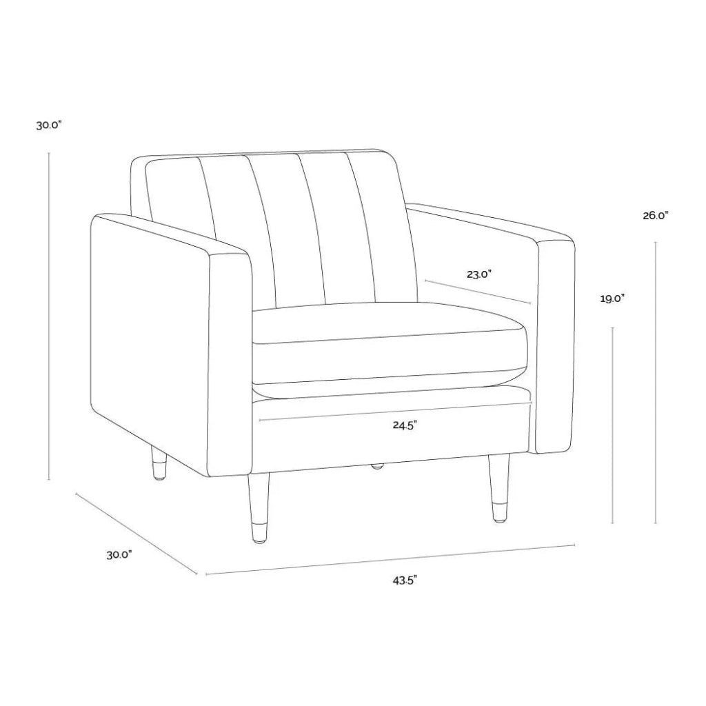 Yosi Fabric Armchair - LOOMLAN - SUNPAN - Club Chairs