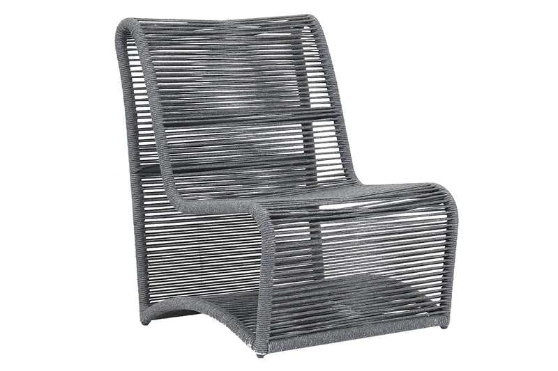 Milano Aluminum Made Modern Armless Outdoor Club Chair