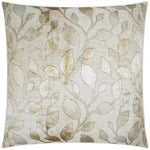 Zafra Glam Floral Gold Taupe Large Throw Pillow Insert - LOOMLAN - D.V. Kap - Throw Pillows