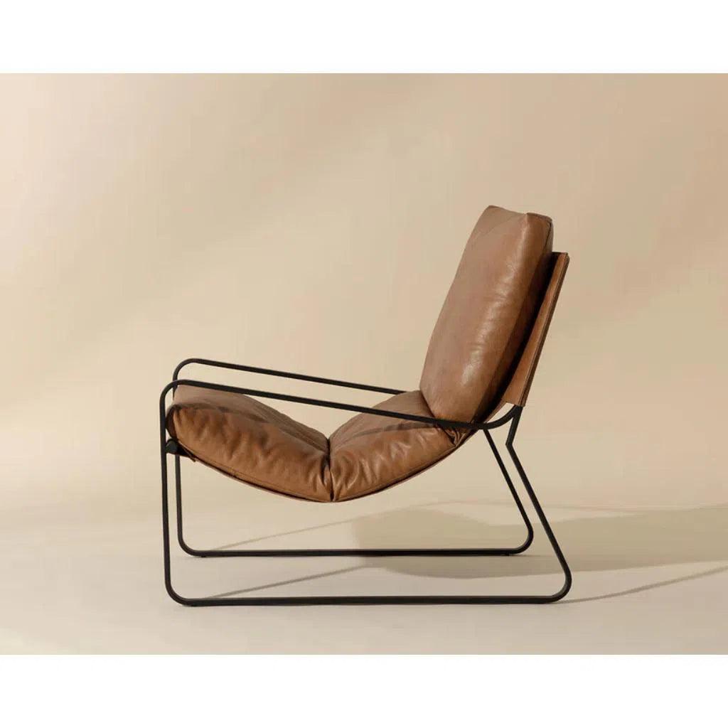 Zancor Leather Lounge Chair - LOOMLAN - SUNPAN - Accent Chairs