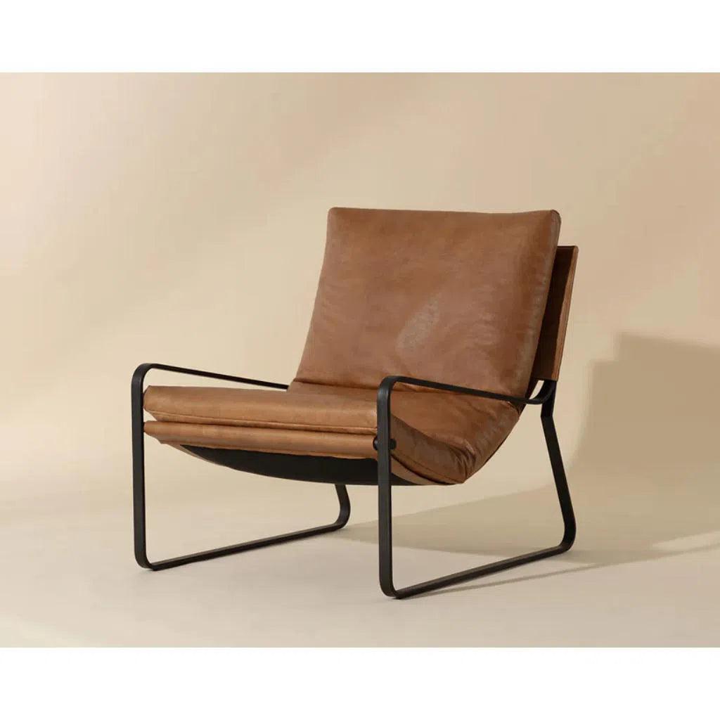 Zancor Leather Lounge Chair - LOOMLAN - SUNPAN - Accent Chairs