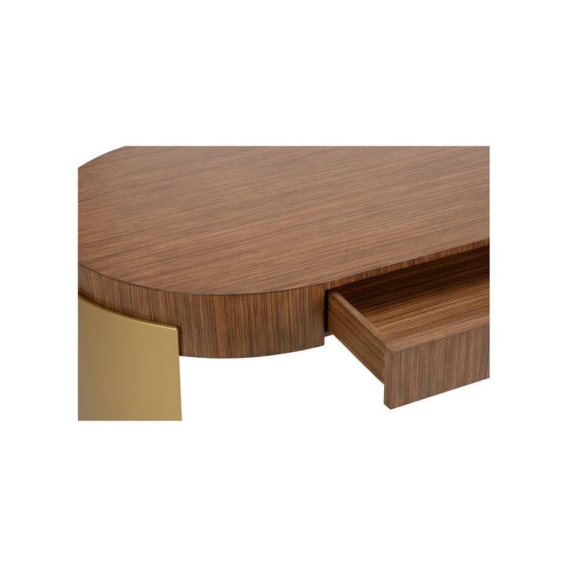 Zebrano Streamlined Look Wooden Desk - LOOMLAN - Wildwood - Home Office Desks