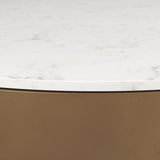 Zelda Coffee Table White Marble Black Base - LOOMLAN - SUNPAN - Coffee Tables
