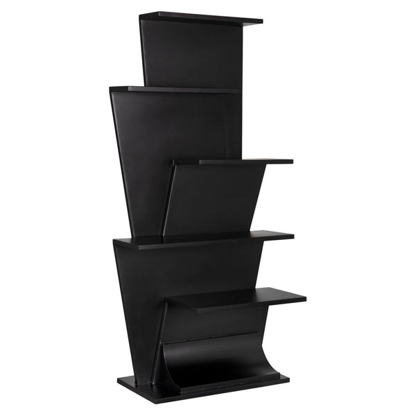 Zelda Industrial Steel Black Bookcase - LOOMLAN - Noir - Bookcases