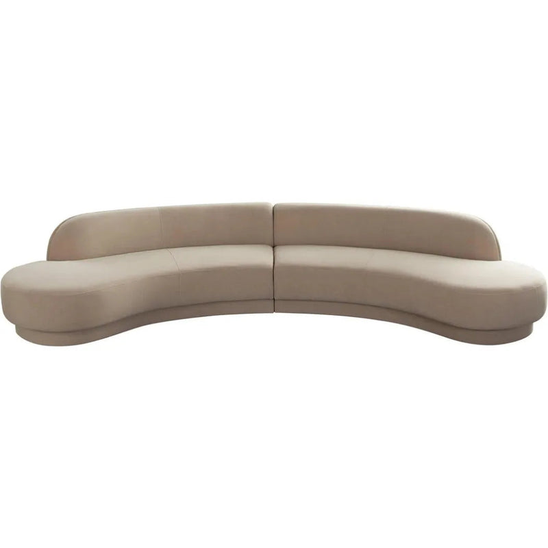 Zelda Light Camel Performance Velvet 2PC Modular - LOOMLAN - Diamond Sofa - Chaises