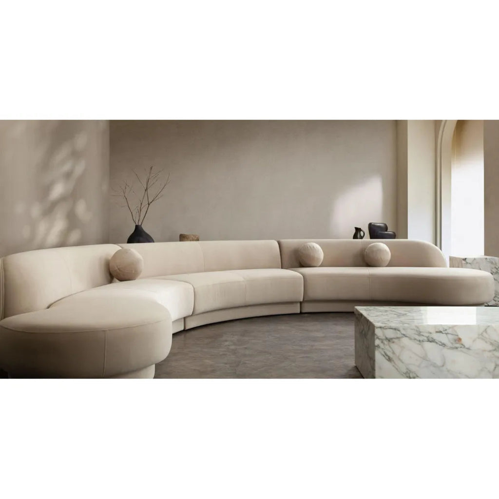 Zelda Light Camel Performance Velvet 3PC Modular - LOOMLAN - Diamond Sofa - Modular Sofas