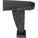 Zigmund Desk or Unique Curved Shape Console Table - LOOMLAN - Noir - Console Tables