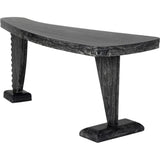Zigmund Desk or Unique Curved Shape Console Table - LOOMLAN - Noir - Console Tables