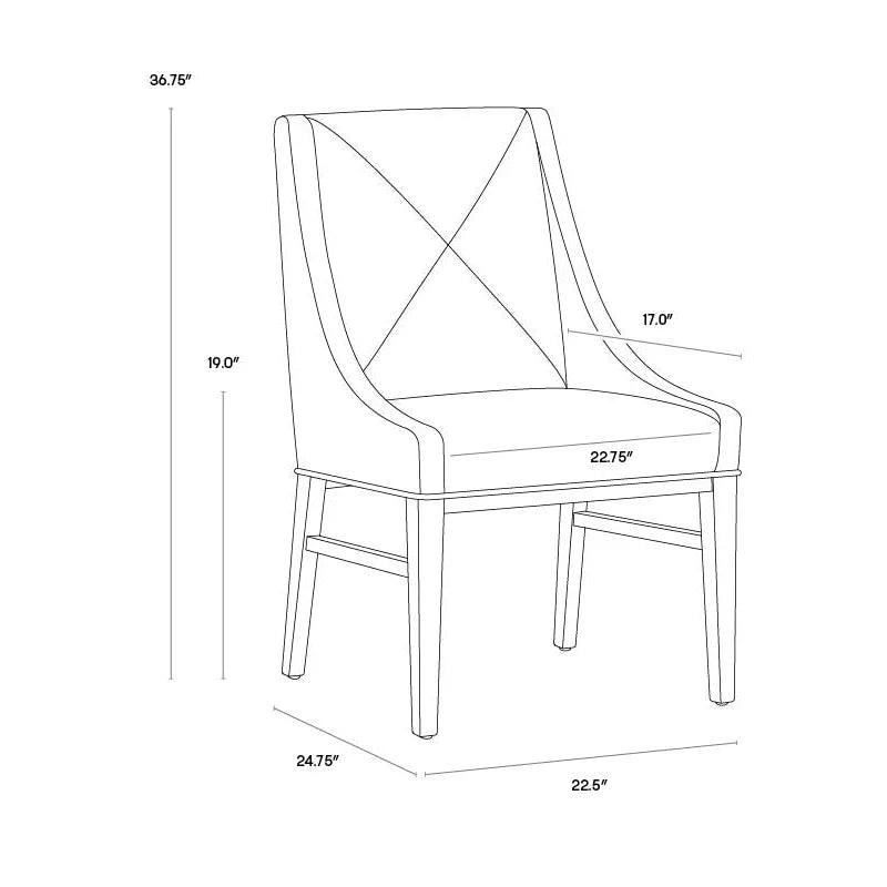 Zion Leather Armless Dining Chair - LOOMLAN - SUNPAN - Dining Chairs