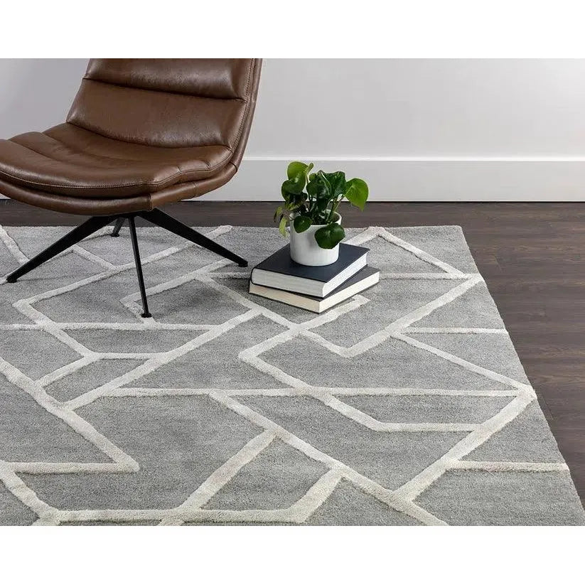 Zizi Hand - Tufted Grey Rug - LOOMLAN - Area Rugs