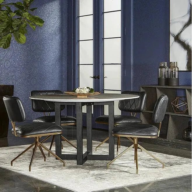 Zola Dining Table - Marble Top Legs - LOOMLAN - SUNPAN - Dining Tables