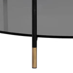 Zuma Coffee Table Concrete & Glass Gold Caps - LOOMLAN - SUNPAN - Outdoor Coffee Tables