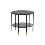 Zuma Side Table Concrete Top Glass Shelf - LOOMLAN - SUNPAN - Outdoor Side Tables