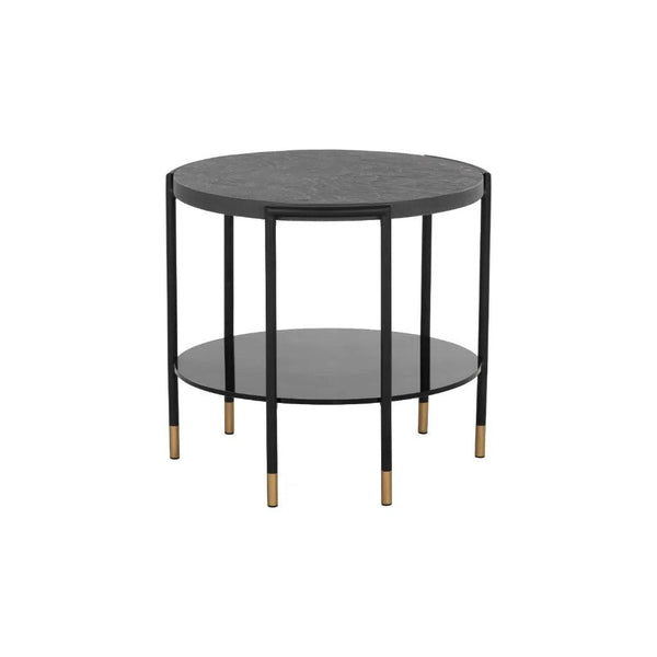 Zuma Side Table Concrete Top Glass Shelf - LOOMLAN - SUNPAN - Outdoor Side Tables