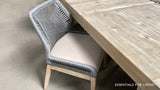 Loom Dining Chair, Set of 2 Platinum Rope, Light Gray, Natural Gray Mahogany