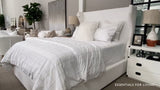 Balboa Livesmart Upholstered White Cal King Bed Frame